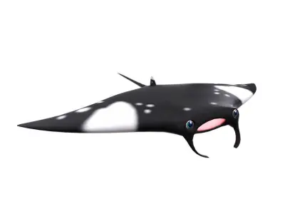 Giant Oceanic Manta ray Animated Fish  Low-poly 3D model