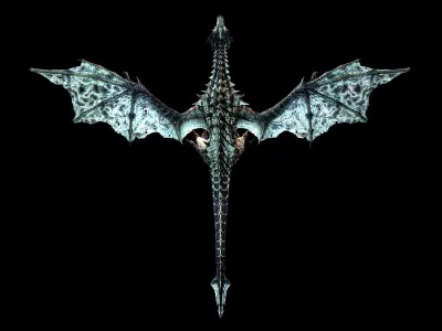 Dragon with spikes Low-poly 3D model