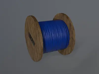 Cable Spool Low poly Low-poly 3D model