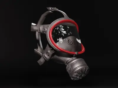 GAS MASK ASSET Low-poly 3D model