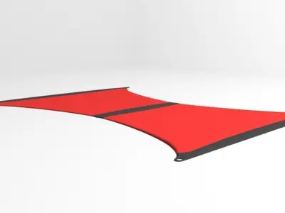 Bowed Kite 3D model