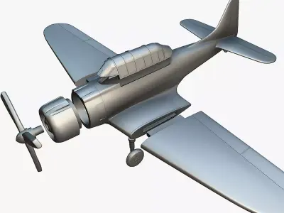 Douglas SBD Dauntless - 3D Printable Model 3D print model