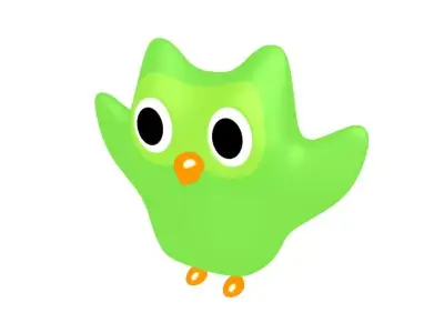 Duolingo owl Low-poly 3D model