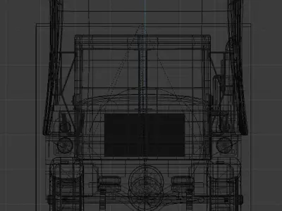 Army Truck Low-poly 3D model