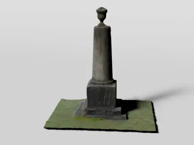 Historical headstone memorial 3D model