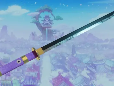 Zoro Enma Sword 3D Model Free low-poly 3D model