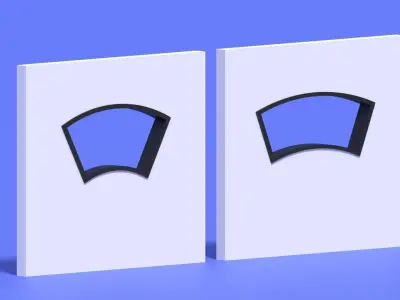 Cartoon Chinese Garden Window Low-poly 3D model