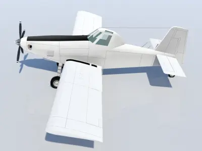 Airtractor AT802 on wheels Static Blank Low-poly 3D model