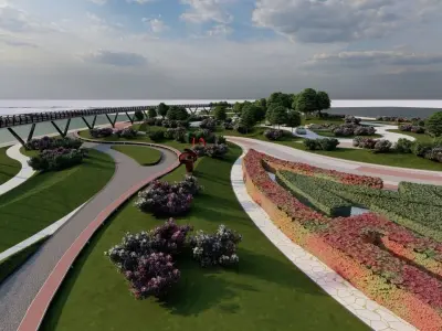 Master park-public park-Private Park Landscape 3D model