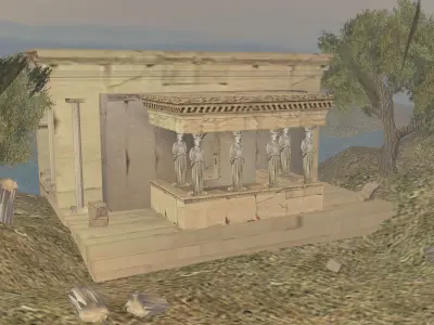 Porch of the Maidens Free low-poly 3D model