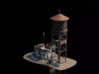 Warzone - Guarded Water Tower 3D model