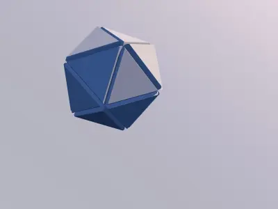 Sci Fi Object no 4 - Pyramid Sphere Torus 2019 Low Poly 3D model