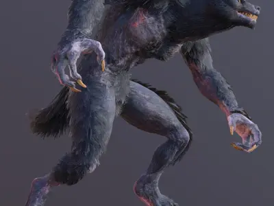 Werewolf Low-poly 3D model