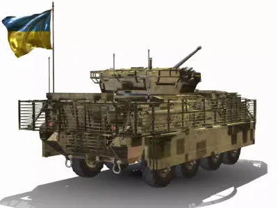 M1296 Infantry Carrier Vehicle Dragoon Low-poly 3D model