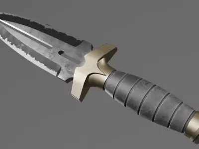 Split Blade Knife 3D model