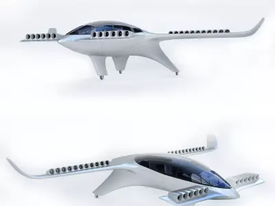 Lilium Jet Flying Taxi P 3D model