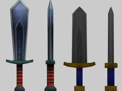 Blade Pack Free low-poly 3D model