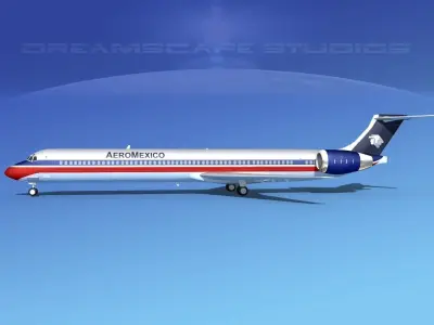 McDonnell Douglas MD-90 Aero Mexico 3D model