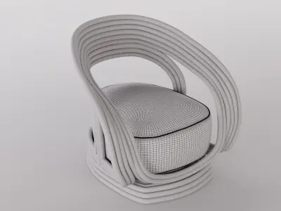 RATTAN CHAIR summer interior Free 3D model