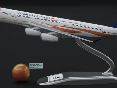 AIRBUS A340-300 SQ 50TH ANNV 2024 3D model