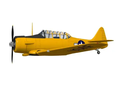 T-6 texan 3D model