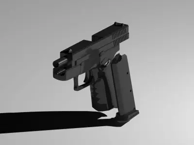 HS-2000 Croatian Pistol Free low-poly 3D model