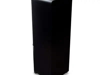 Tall Refrigerator 3D Model Sleek Stylized Kitchen Appliance Low-poly 3D model
