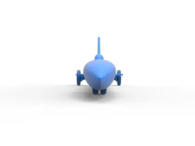 Blue Flame jet car 3D print model