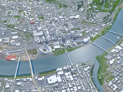 Cincinnati City Ohio USA 3D model buy