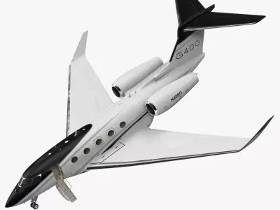Gulfstream G400 Business Jet Rigged 3D model