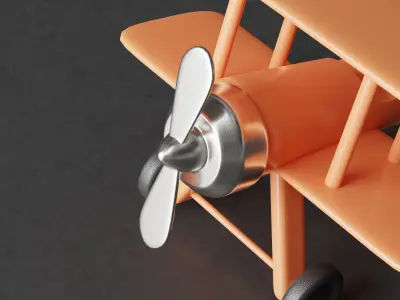 Toy Plane Low-poly 3D model