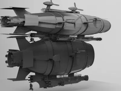 Zeppelin Airship Extended 3D model