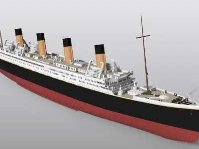 RMS Britannic ocean liner had she known commercial service 3D print model