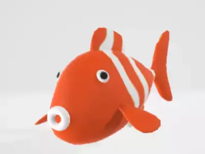 Clownfish Low-poly 3D model