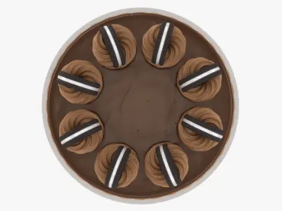 Oreo Cookie Cake 3D model