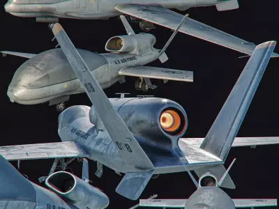  RQ 4 Global Hawk  Drone Low-poly 3D model