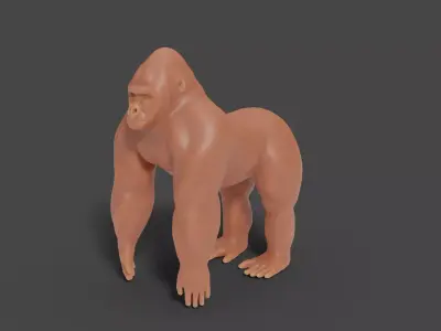 3D Gorilla Sculpture Model 3D model