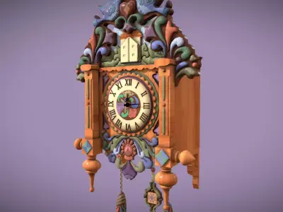 Cuckoo Clock 3D Model - Game Ready Asset Low-poly 3D model