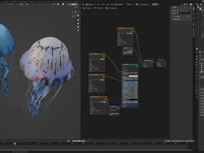 Jellyfish Chrysaora  Low-poly 3D model