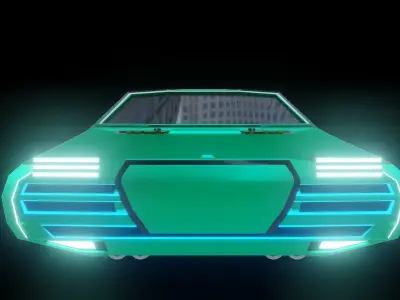 Scifi Sports Car Free 3D model