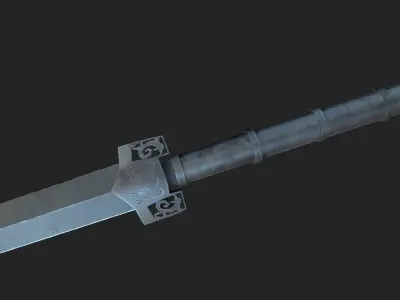 Jian Blade Low-poly 3D model