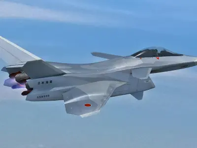 FA-27C Japan Anime Fighter - Rigged with high resolution cocpit Low-poly 3D model