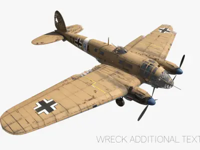Heinkel He 111 - North Africa Collection Low-poly 3D model