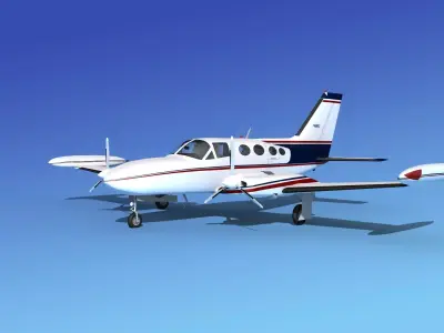 Cessna 421 Golden Eagle V06 3D model