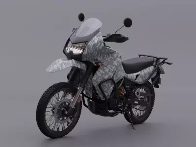 Kawasaki KLR 650 2009 Digital Cammo 3D model