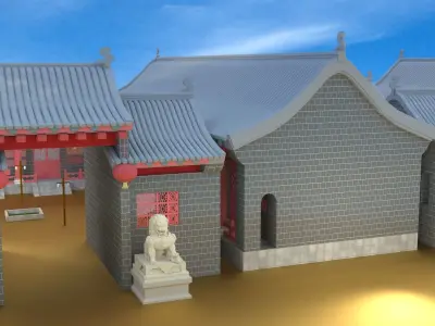 Chinese ancient house 3D model