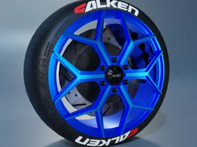 SSR Sport Wheel Low-poly 3D model