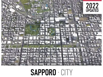 Sapporo Low-poly 3D model