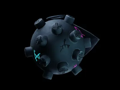 Jinx grenade Free low-poly 3D model