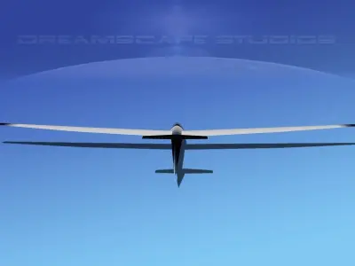 Glaser Dirks DG-200 15-metre  Sailplane V04 3D model